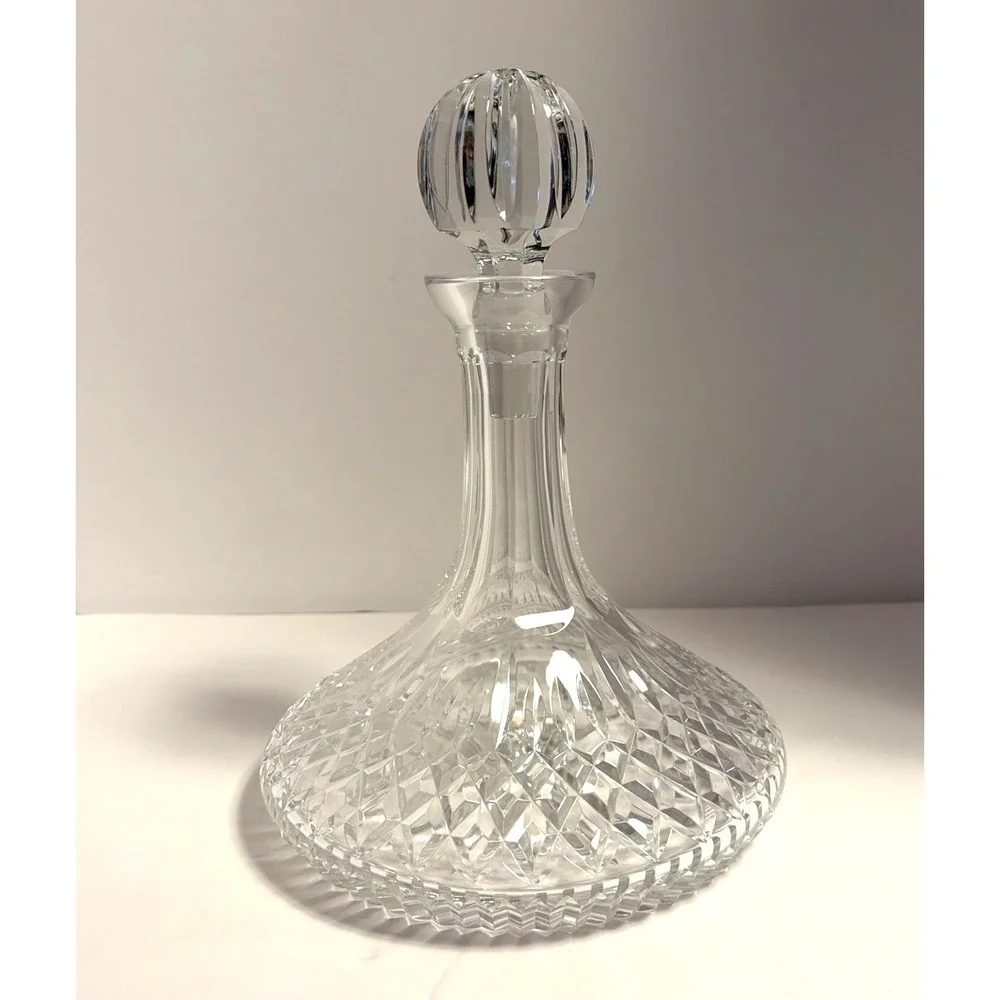Waterford Crystal Lismore Captain's Ship's Decanter Sparkly marked w/stopper